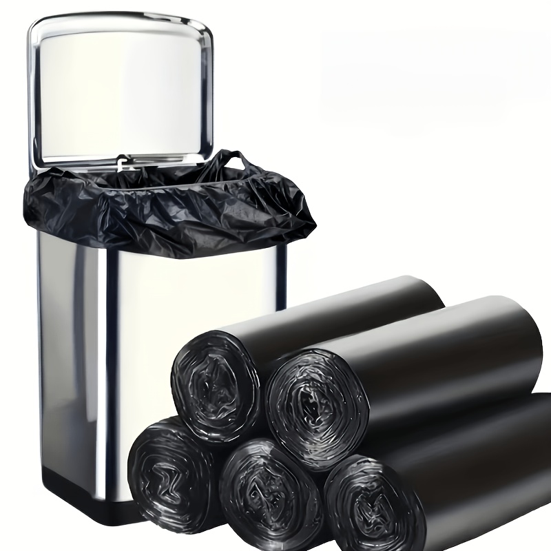 TEMU Black, Thickened Vest-style Garbage Bags, Suitable For Home, Kitchen, Office, And Outdoor Cleaning! Halloween And Christmas Gifts