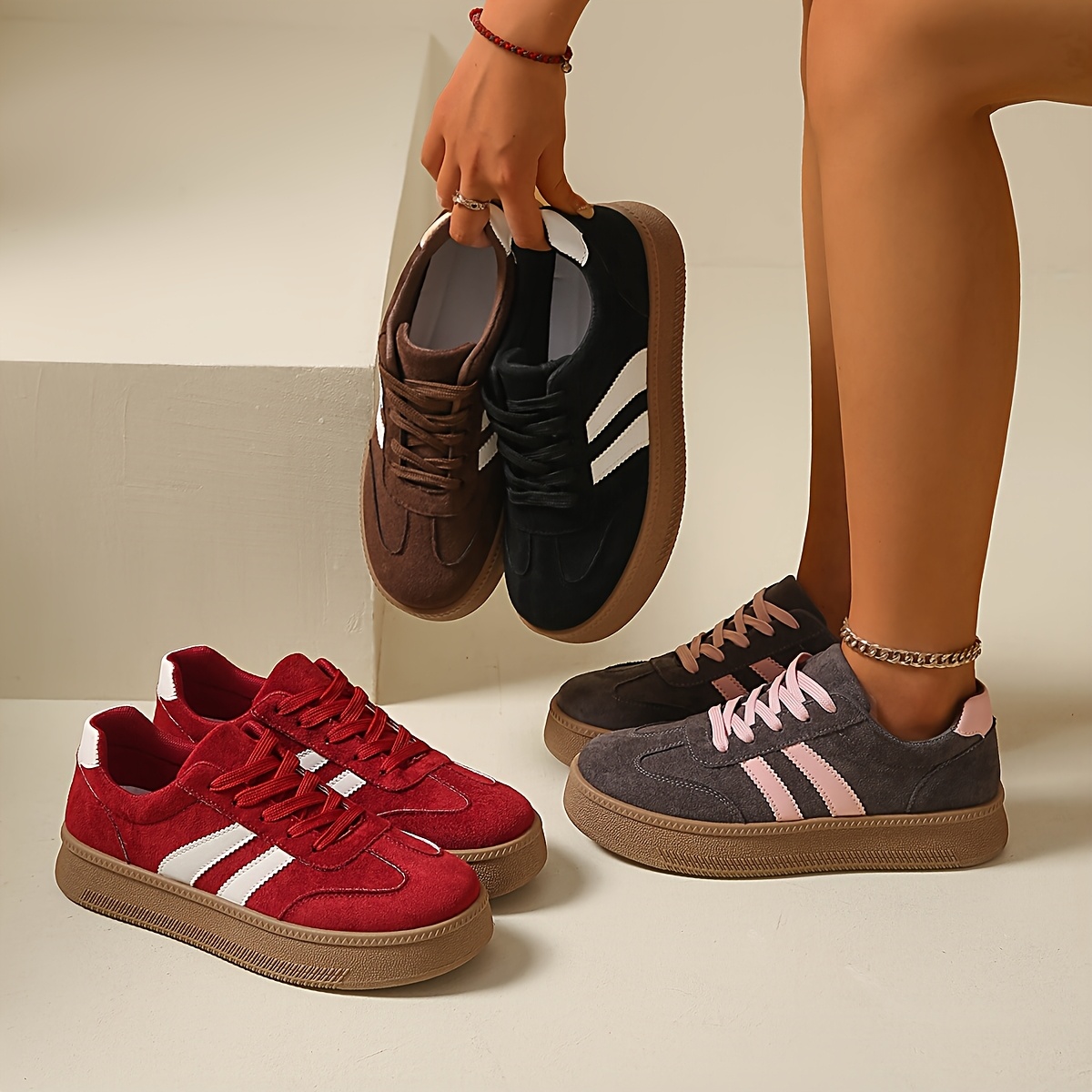 Women's Fashionable Casual Versatile Trendy Comfortable Platform Sneakers, Women Shoes