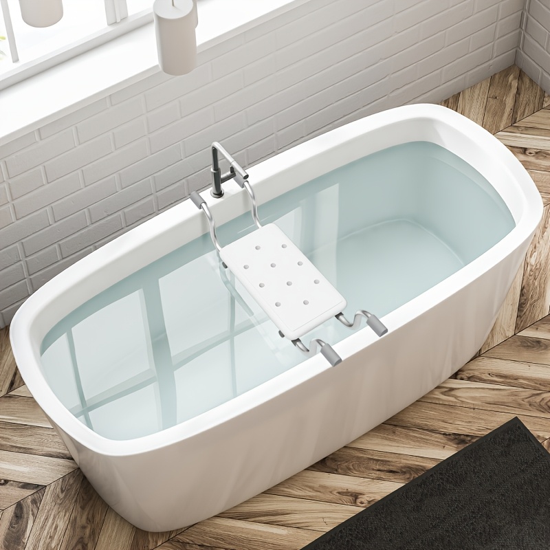 TEMU Adjustable Bathtub Seat, Non-slip Bathtub Board, Bathtub Seat For Adults And Seniors, With A Load-bearing Capacity Of Up To 136 Kg, Suitable For