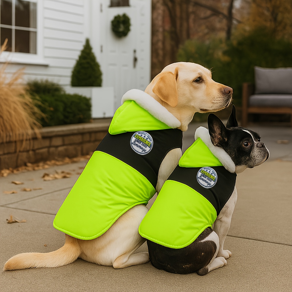 Dog Winter Coat With Fleece Lining - Waterproof Reflective Jacket For Large Dogs, Adjustable Buckle (S-XXXL)