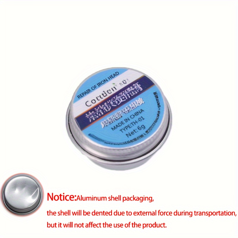 TEMU Non-toxic Solder Tip Renew Cleaner, Iron Head Cream Paste For Oxidation Removal, Welding Tip Activator For Enhanced Soldering Performance, 6g Container - Welding Equipment Accessory