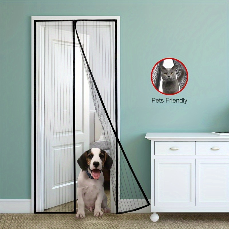 

Heavy-duty Magnetic Screen Door - Hands-free, Self-sealing Mesh For Bug Protection, Youngsters & Pet Friendly - Ideal For High Traffic Areas