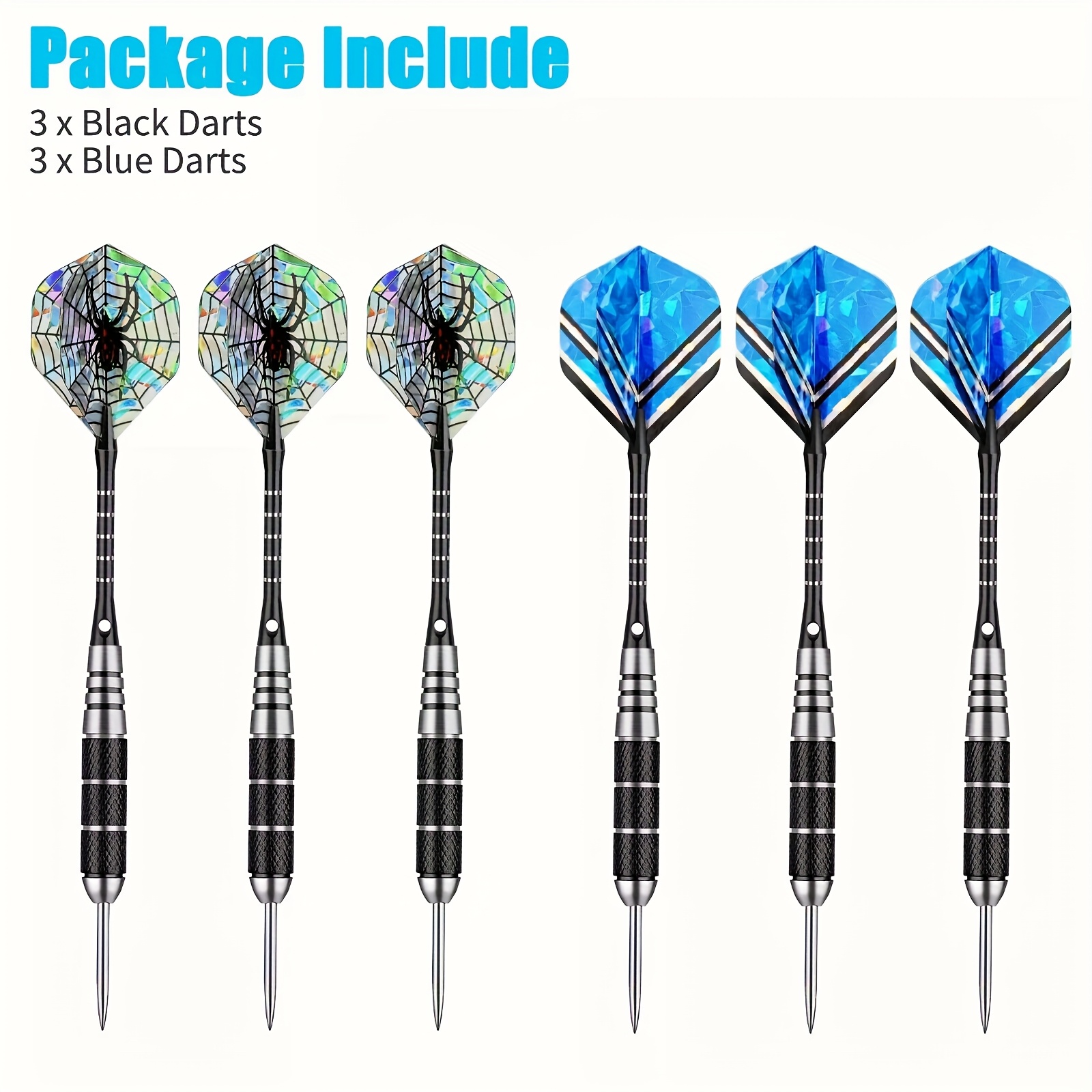 [professional Darts] 6pcs 22g Professional Darts | Durable Aluminum Shafts With Steel Tips For Improved Accuracy - Suitable For Training And Competitive Competitions