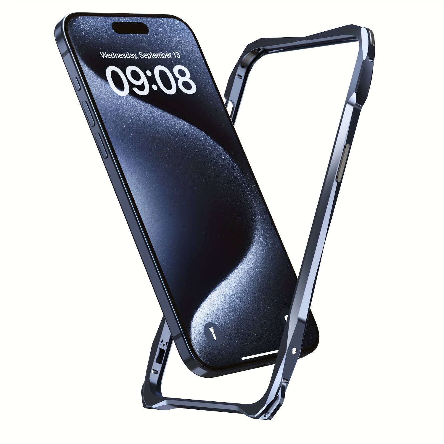 Funda magnética para iPhone 14 Pro Max compatible con MagSafe Metal  aleación de aluminio parachoques mate translúcido cubierta trasera con  protector