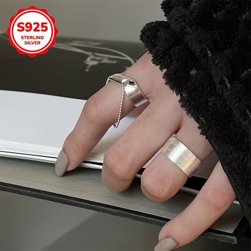 Hypoallergenic Wide Band Adjustable Open Ring