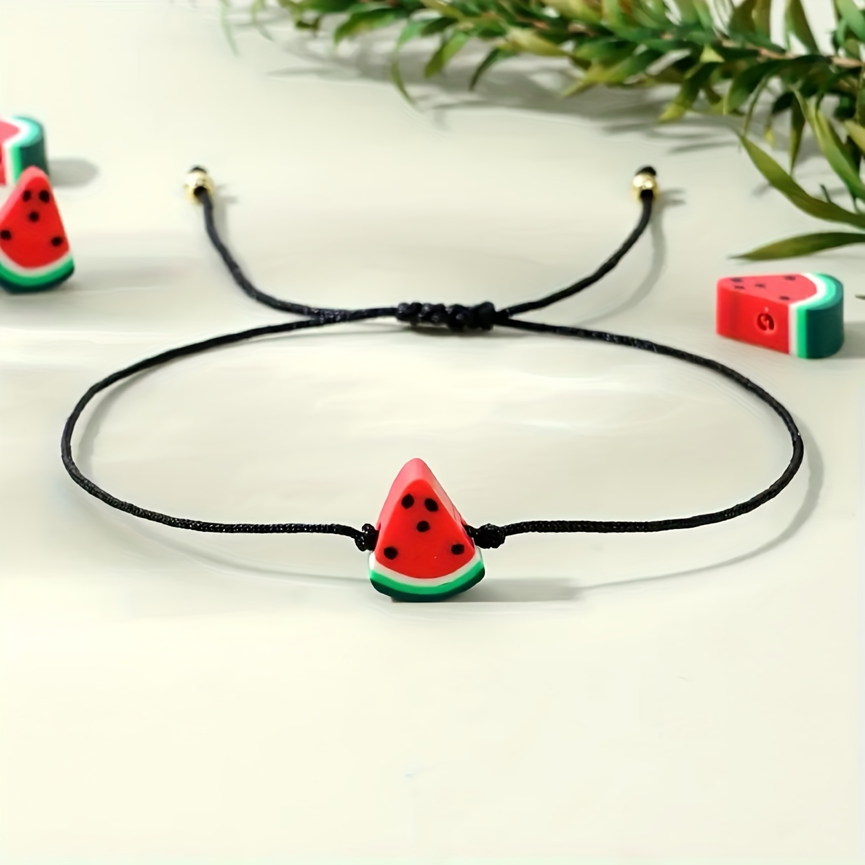 Boho Polymer Clay Watermelon Friendship Bracelet for Women