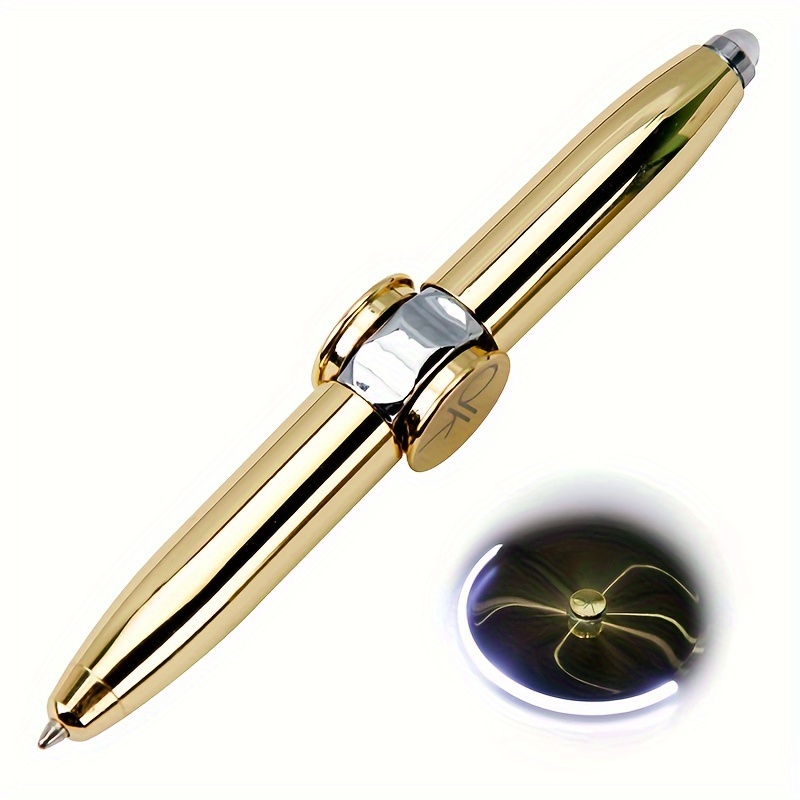 

Fingertip Gyro Ballpoint Pen Multifunctional Rotating Luminous Pen Creative Light Metal Finger Gyro Pen