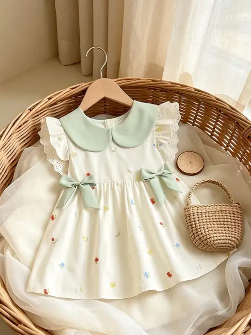cute newborn dresses pink dress Baby Girl Pink Flower Girl Wedding Puff Sleeve Bow Dress Toddler First Communion Dress Our Jessica Newborn Gown is a fancy gown for your baby. Lovebay Newborn Baby Girl Princess
