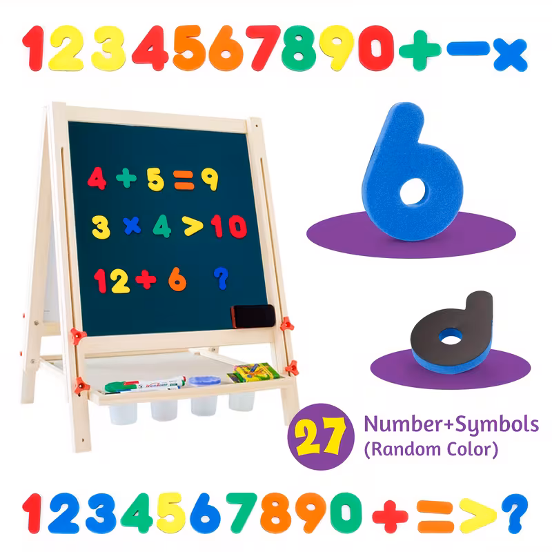 26 27 53 79pcs magnetic letters and number stickers for spelling learning toys educational toys for classroom and home back to school christmas and halloween gifts random color Product details 4