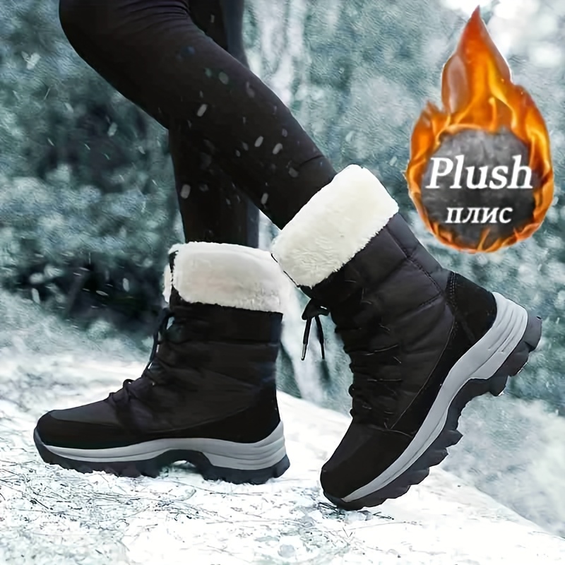 womens heavy duty winter snow boots high top high quality Temu