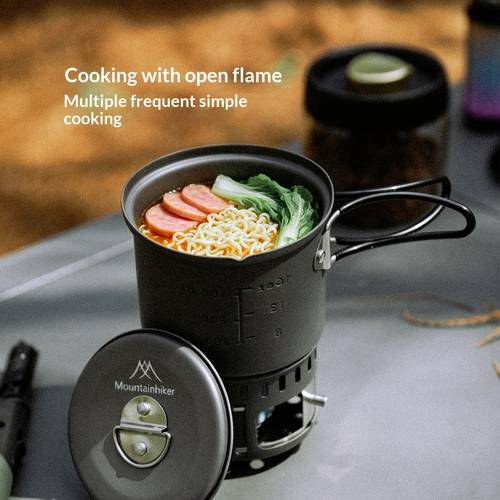 split type stove set long lasting outdoor stove ultralight aluminum alloy portable stove essential for camping picnics and tea making storage mesh bag for cooking use