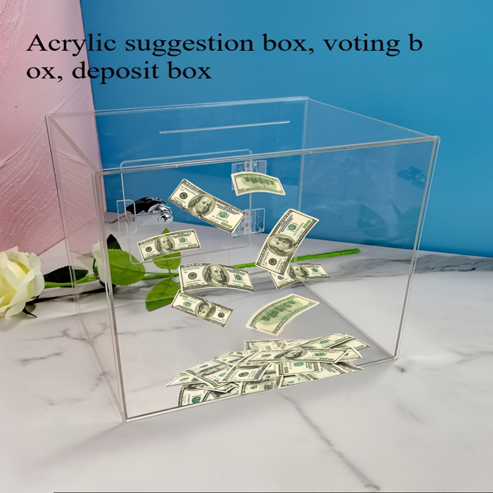 3pcs acrylic jewelry display box set clear square hollow storage cases with sturdy metal clasp   organizing and   presenting desserts cakes and accessories jewelry display Product details 0