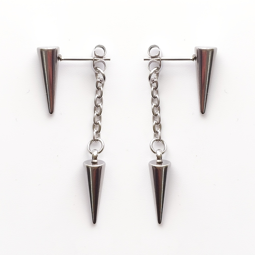 E-shop 2 Stück Punk Nieten Ohrringe Edelstahl Ohrpiercing Helix Piercing Knorpel Ohrstecker Ohrstapel Körperpiercing Gothic Stil
