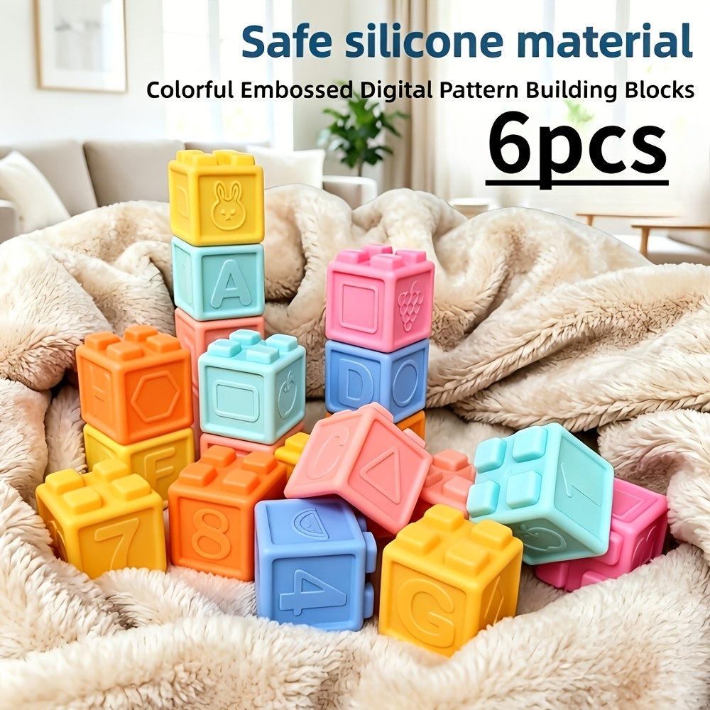6pcs Interactive Interlocking Stacking Building Blocks