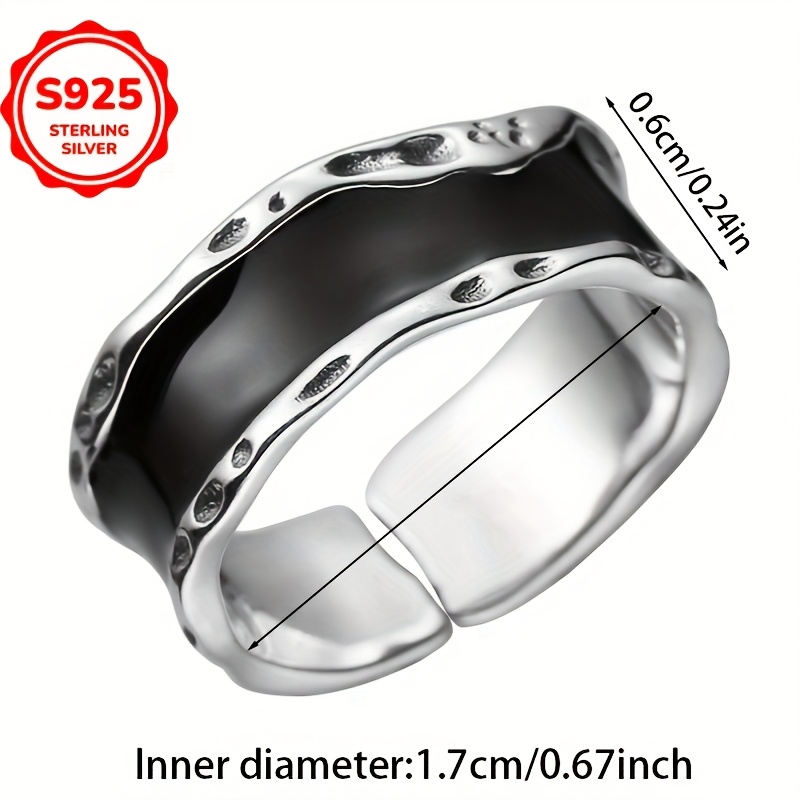 Low Allergy Convex Glaze Open Ring - Anti Oxidation