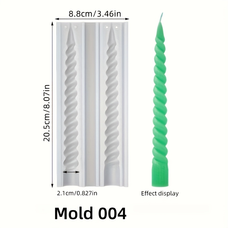 Multiple Shapes And Specifications Of Spiral Candle Molds, Spiral Candle Molds, Suitable For Candle Production, Suitable For Home Decoration And Candle Making