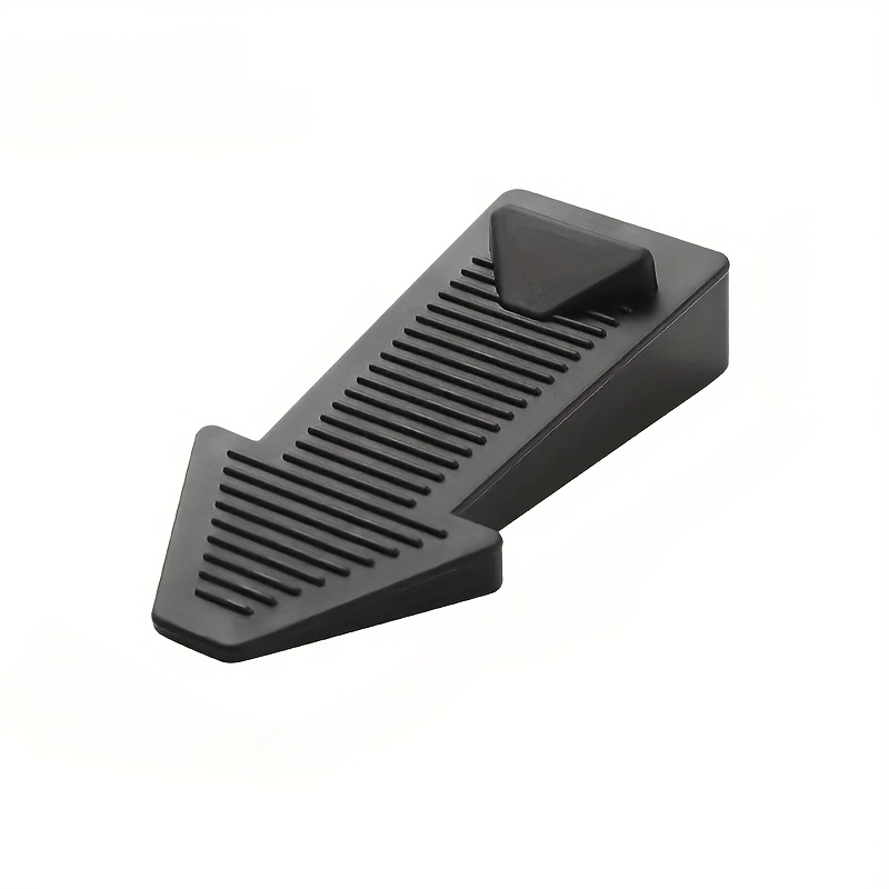 4-pack Heavy-duty Plastic Door Stoppers For Bottom Of Door Stackable Adjustable Wedge Prevents Drafts Energy Loss Floor Protection Hardwood Tile Carpet Draft Excluder