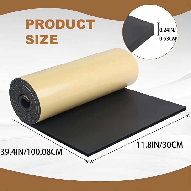 TEMU Of High-density Foam Board With Adhesive Backing, Easy To Cut Into Multiple Sizes, Suitable For Soundproofing Acoustic Treatment Noise Reduction
