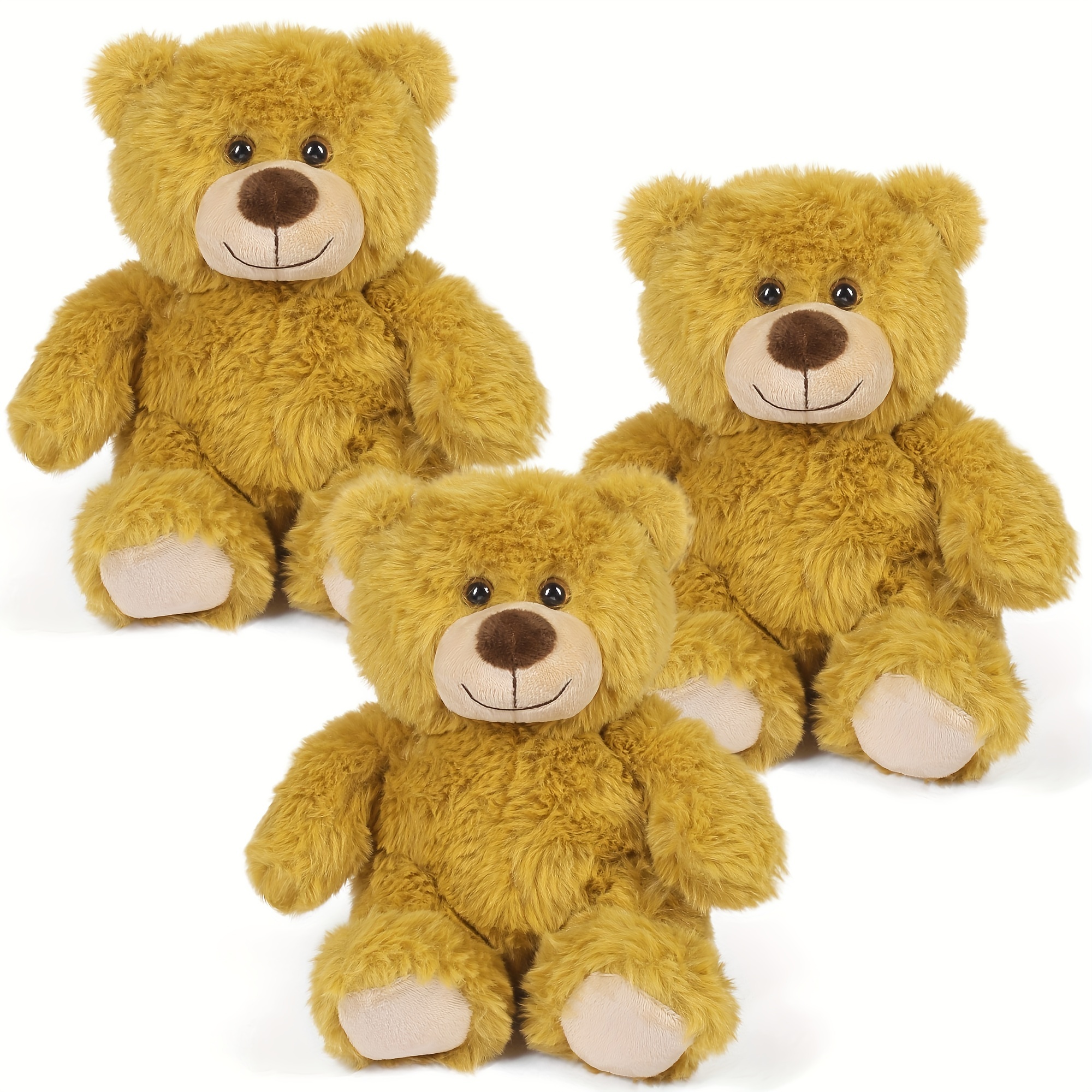 

Benben Teddy Bear Stuffed Animal, Set Of 3, 10 Inch Stuffed Bear Plush Toy For Kids, Baby Shower Decoration For Boys, Girls, Gift For Girlfriend, Valentine's Day, Kids Birthday Gifts
