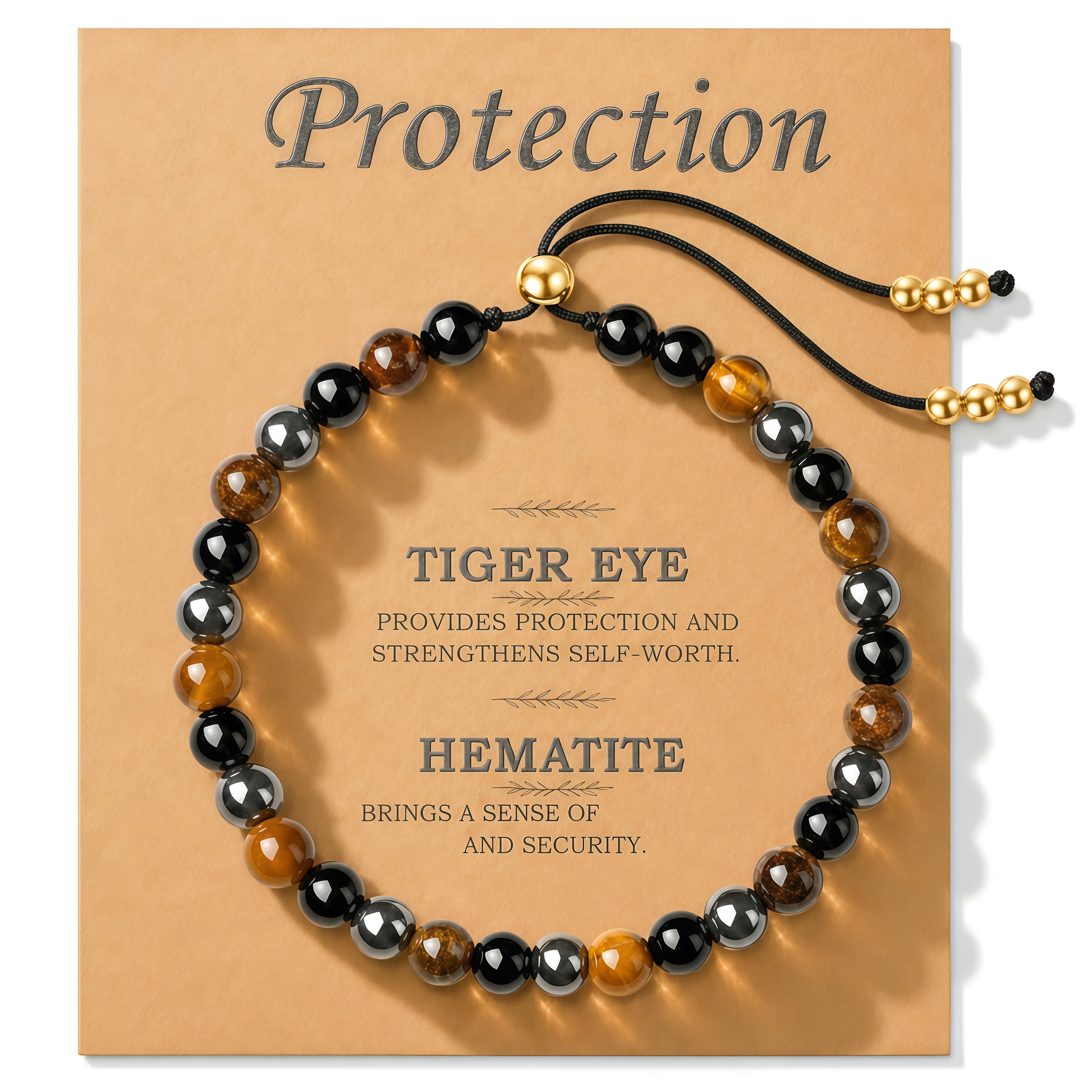 TEMU 1pc, Pulsera Tejida de Piedra de 6Mm, Pulsera de Triple Protección, Unisex, Adecuada para Uso Diario, Accesorio para Todas , Gran Opción para