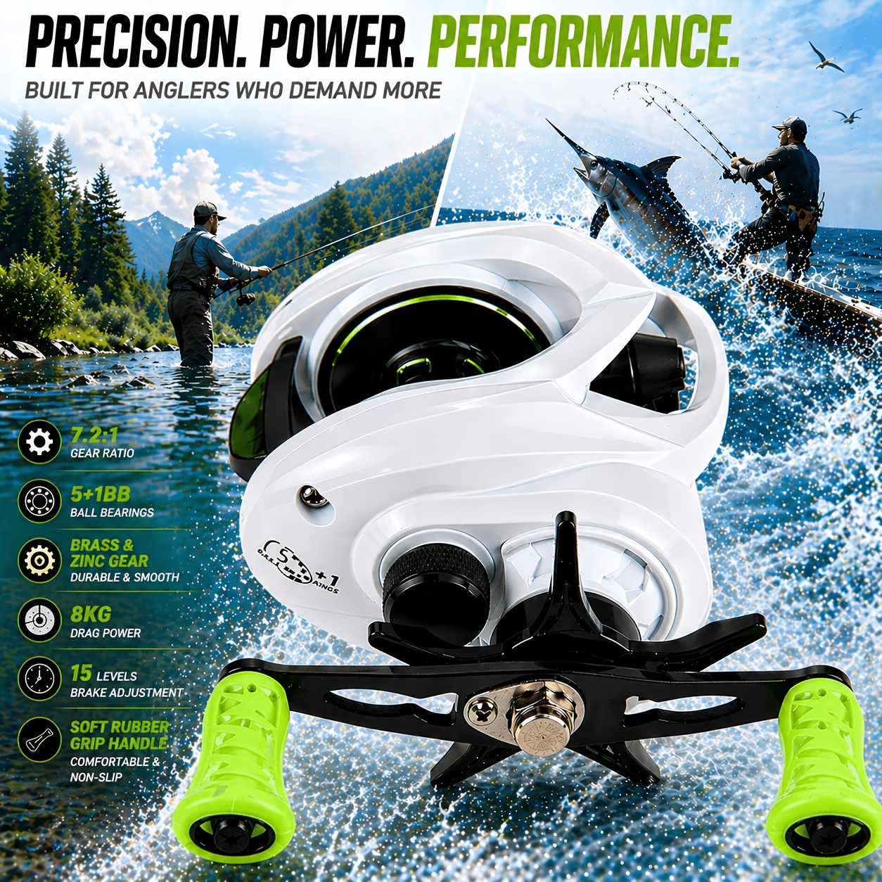 7 5 1 baitcasting reel lures Lew's Custom Inshore SLP 7.5:1 Right Hand Baitcast bearing system with stainless steel double shielded ball bearings Lew's BB1 Pro Baitcast Reel