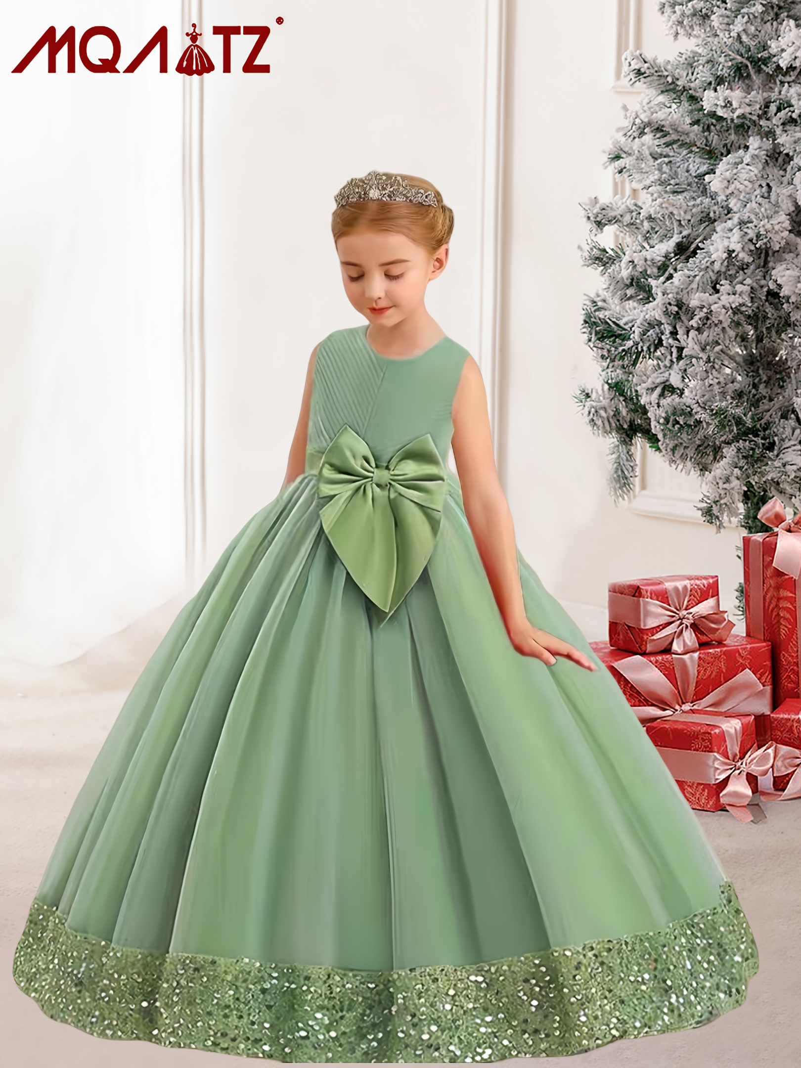 robe soirée formelle enfants robe princesse à nœud Temu Canada
