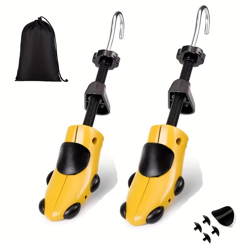 

2pcs Adjustable Length & Width Shoe Stretchers In - Plastic, Includes Carrying Bag & Extra Shoe Trees, Ideal For 's Footwear, Shoe Accessories