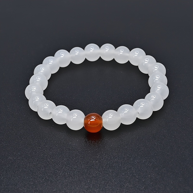 2 Pairs Elegant Women's Transparent Glass Bead Bracelets