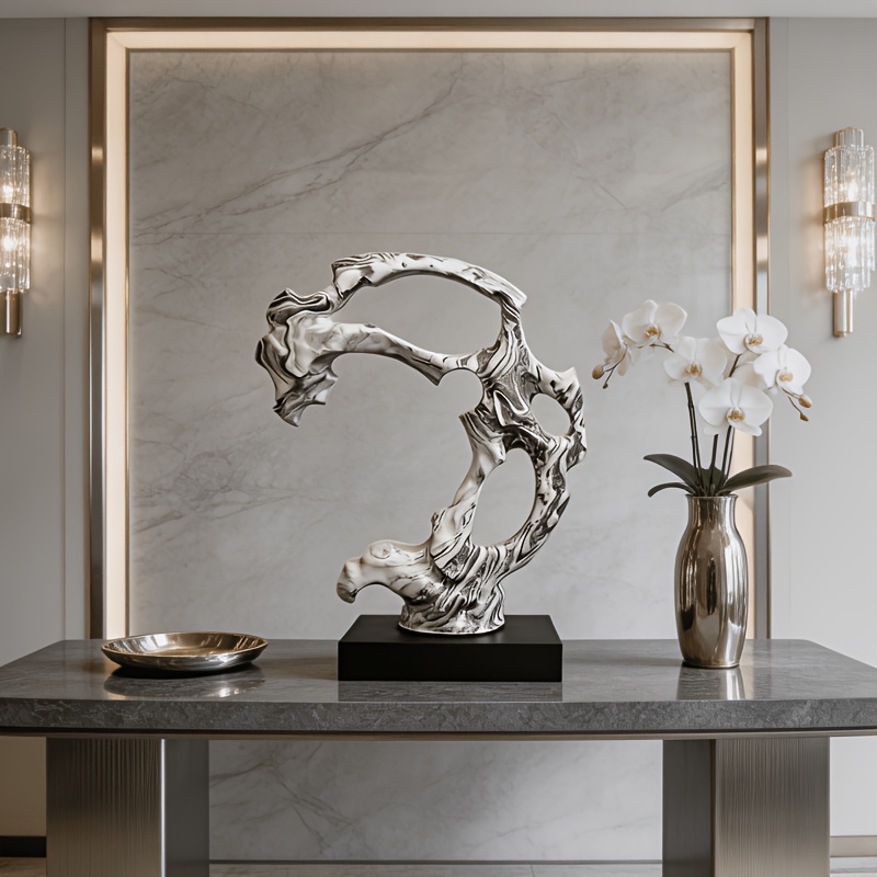 Handmade European Luxury Art Twisted Sculpture Collectible Figurines for Home Living Room Hotel Restaurant Cafe Decor And Gift