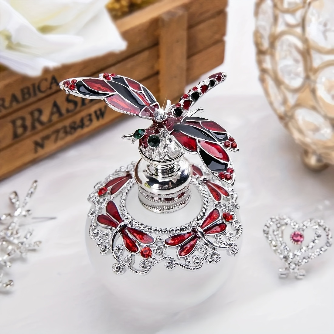 TEMU 40ml Delicate Sub Bottle, Portable Personal Care Essential Oil Bottle, Arabic Style, Storage Essential Oil Perfume Bottle, Portable Travel,