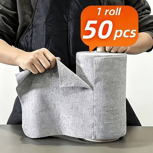 imagem do item de toalha de microfibra reutilizável de 1 , adequado para cozinha, banheiro, rv e área externa - folhas de resistência, absorventes, de secagem rápida com design embalado individualmente, adequado para mais de 50 ambientes, para dispensação de lenços