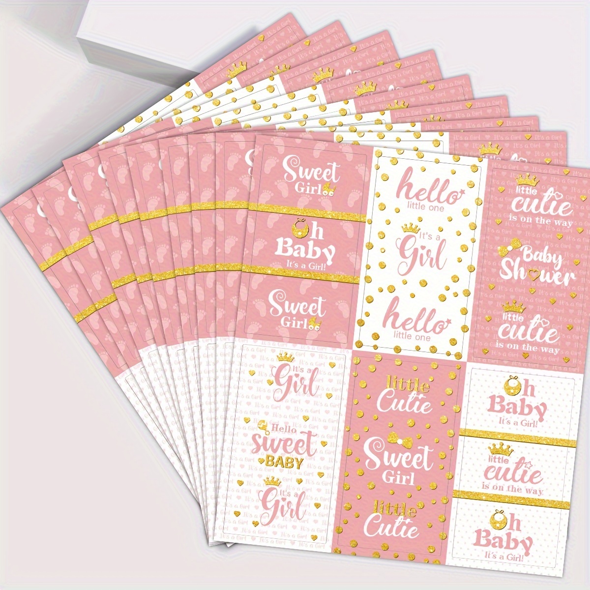 Image of 30pcs Personalized Mini Candy Bar Wrappers - Mini Candy Bar Wrapper Stickers - For Shower Party Decoration - Shower Mini Candy Bar Miniatures Wrappers Chocolate Bar Label Stickers ()(, 5 Sheets/pack)