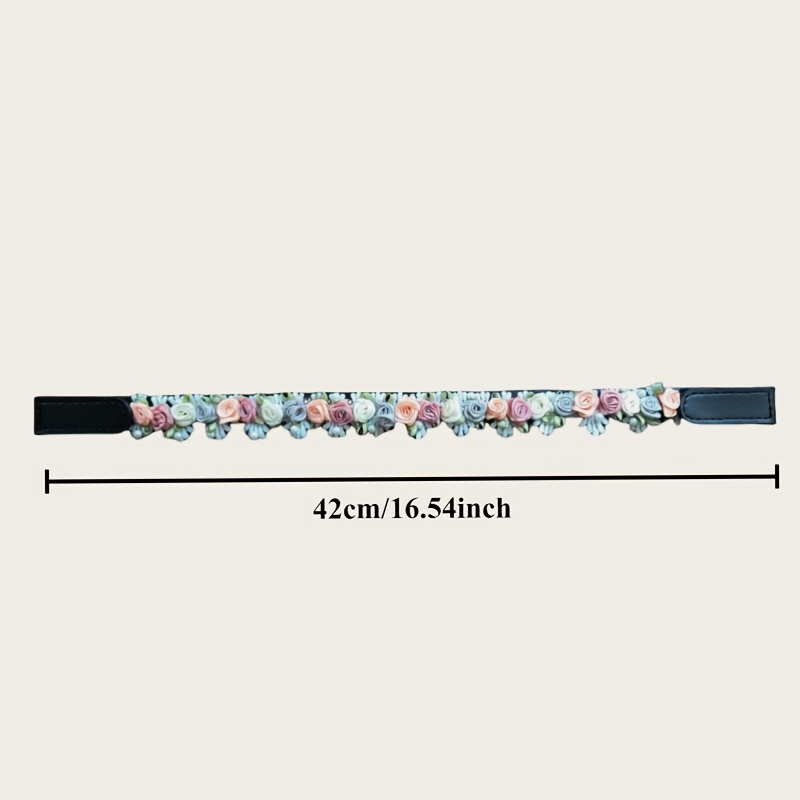 1pc horse headband floral embroidery elegant black - Temu  display picture 1