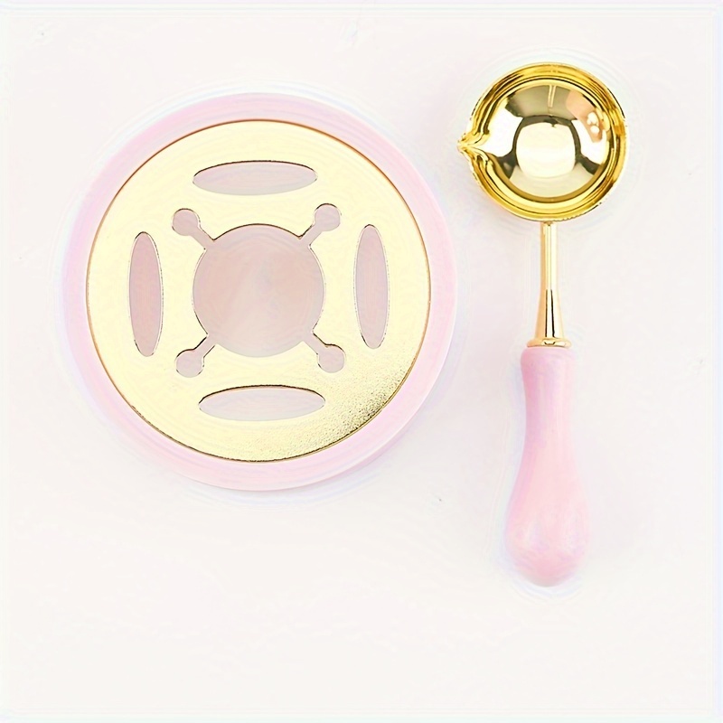1pc Of Sealing Wax Heating Furnace, Options A Spoon. Made Of New High-temperature Resistant Material With A Fine Texture, This Compact Furnace For Melting Wax Beads Is A Sealing Wax Stamp Accessory