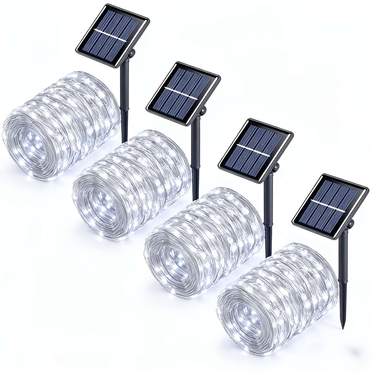 TEMU 4 Packs/2 Packs/1 Pack, 400 Leds/200 Leds/100 Leds Solar Fairy Lights, Includes 39 Feet And 100 Led Outdoor Lights, Ip44, With 8 Lighting , Warm