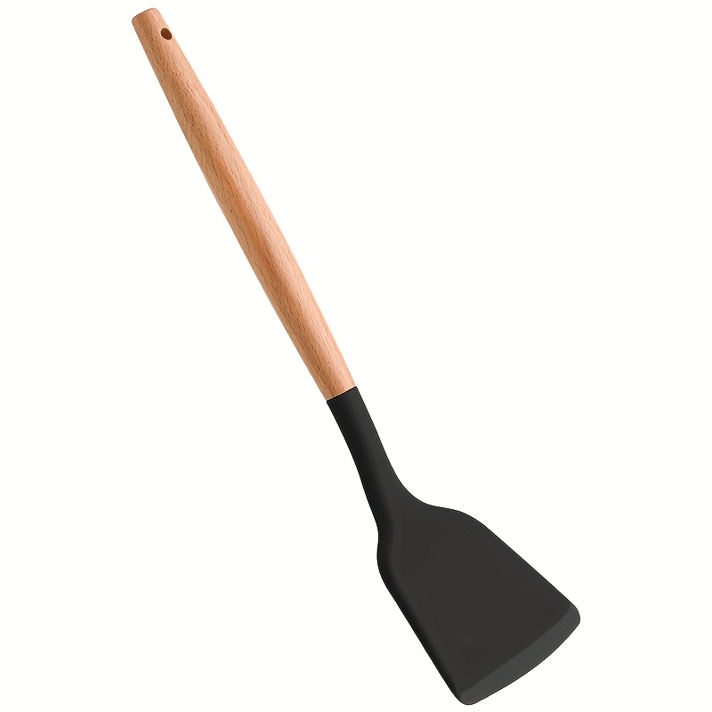 2pcs, Silicone Spatula, Wooden-handled Silicone Spatula, Spatula, Stir-frying Spatula, Cooking Utensils, Kitchen Utensils And Small Tools