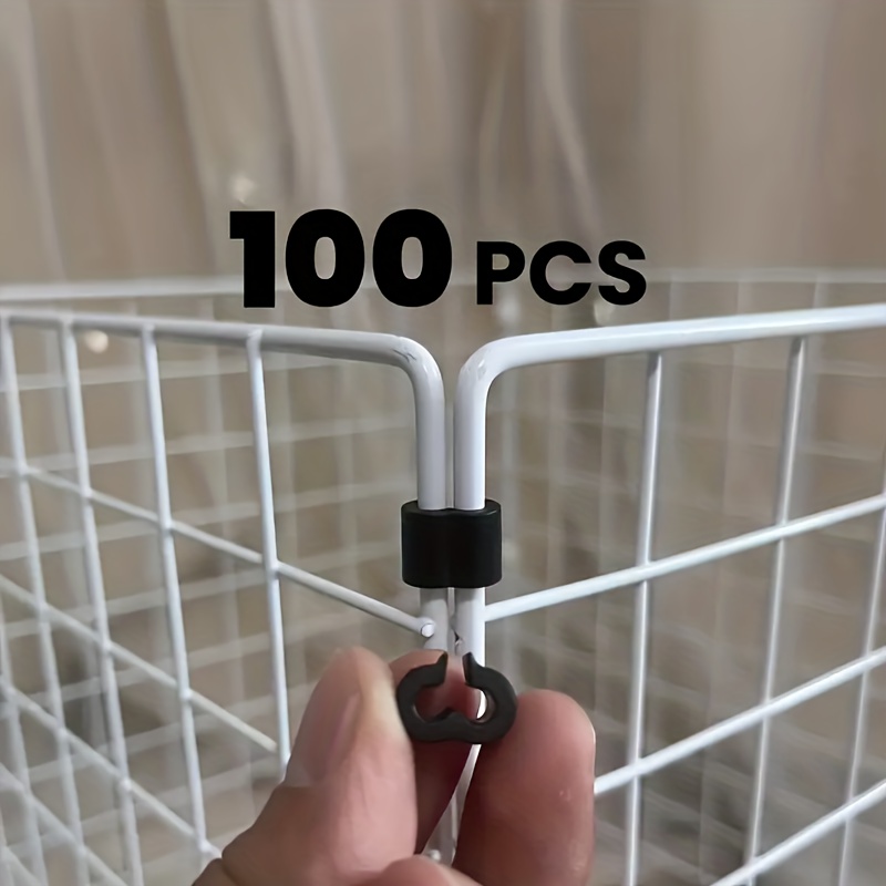 TEMU 100pcs Of Pet Fence Connectors, Y-shaped Plastic Clips For Cage Assembly, Modular Pet Fence Additions, Rotating Folding Quick-release Buckles,