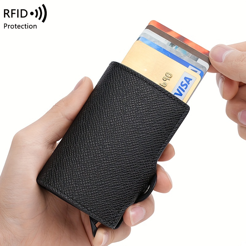Egyszerű RFID blokkoló pénztárca, karcsú nagy kapacitású kártyatartó több kártyanyílással