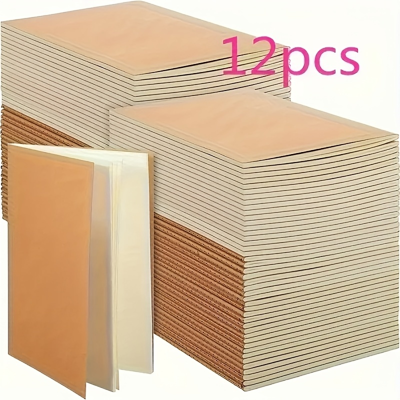 

12pcs Notebooks, Kraft , Blank Wireless , Ink-, 5.12x3.54 , For School, , And Classroom