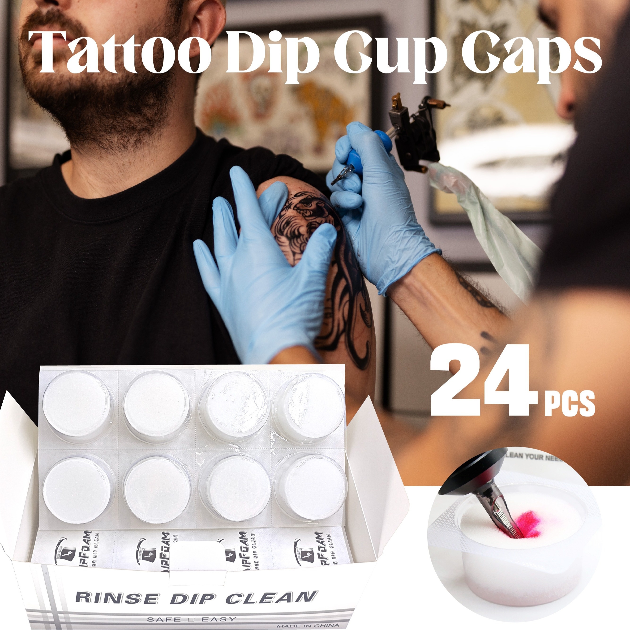 

24pcs, Neebol Dip , Cleaning Cup Disposable Dip Foam Cleaning For And Tip Dip Dip Foam