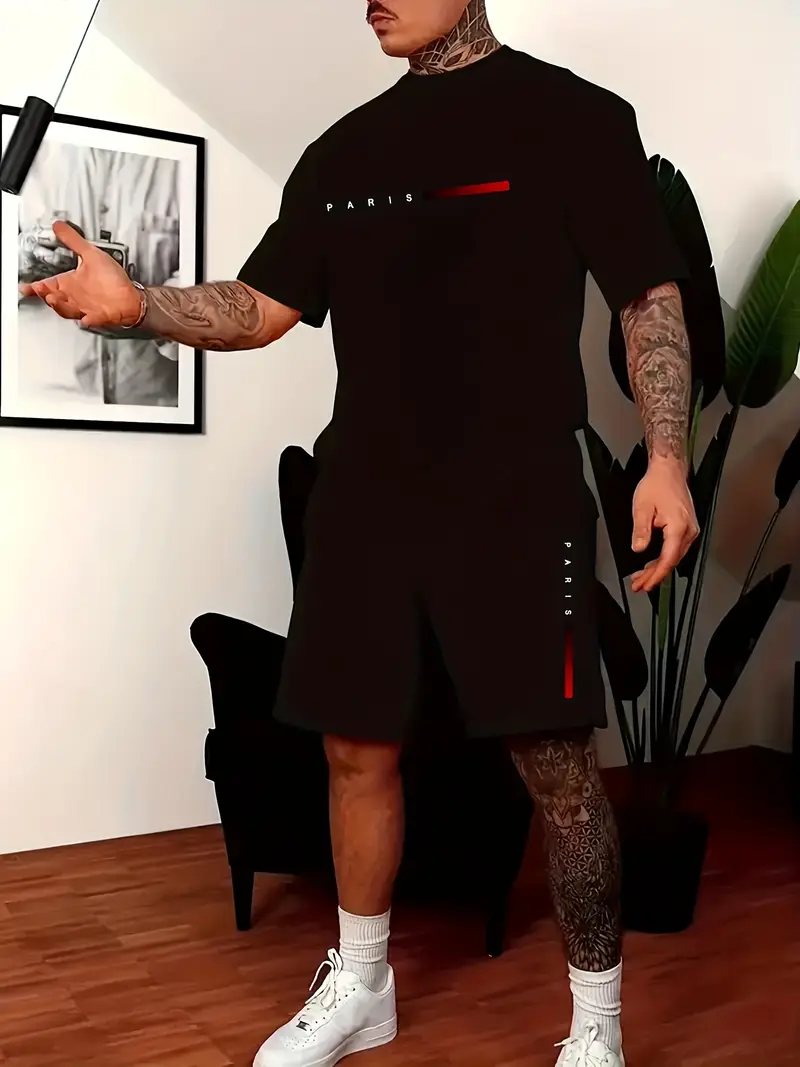 2 mens summer outfit set t s details 0