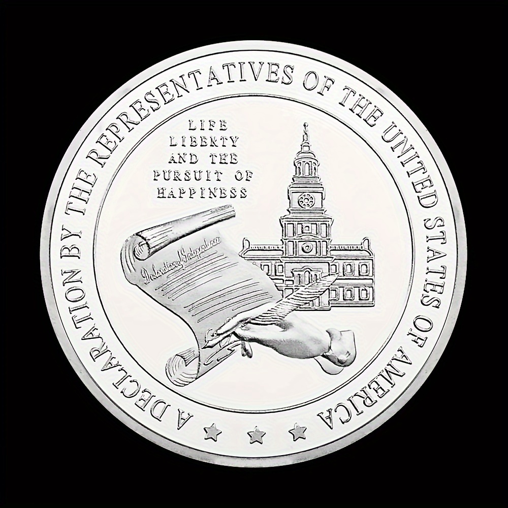 декларация независимости   монета- , железный материал, коллекционный памятный подарок, без перьев, исторический   документа сша подробные сведения 0