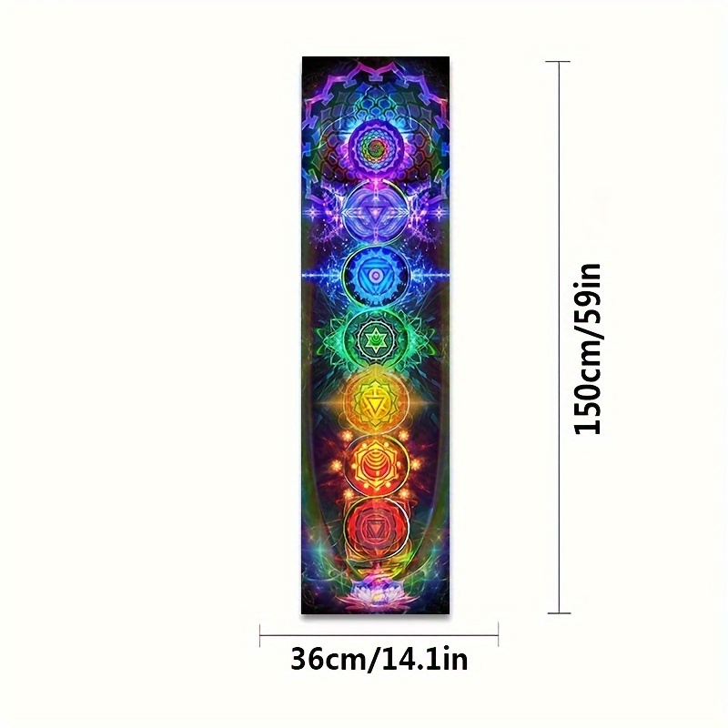 Psychedelic Chakra Tapestry Wall Hanging For Meditation Yoga Room_voghion.com