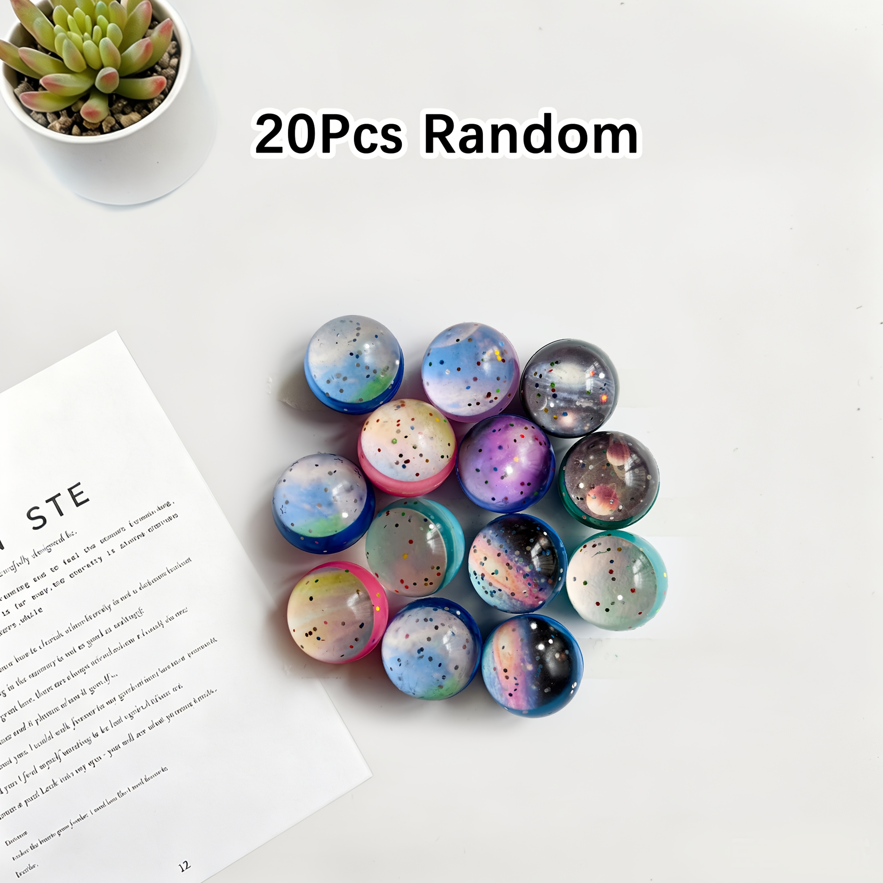 Image of 20pcs Bouncy Balls, Kids Party Favors, Outdoor Toys, Kids Toys For Girls Boys, Party Favor Bags, Pinata Stuffers, Goodie Bags Stuffers For Kids, Treasure Box Toys For Classroom (random)