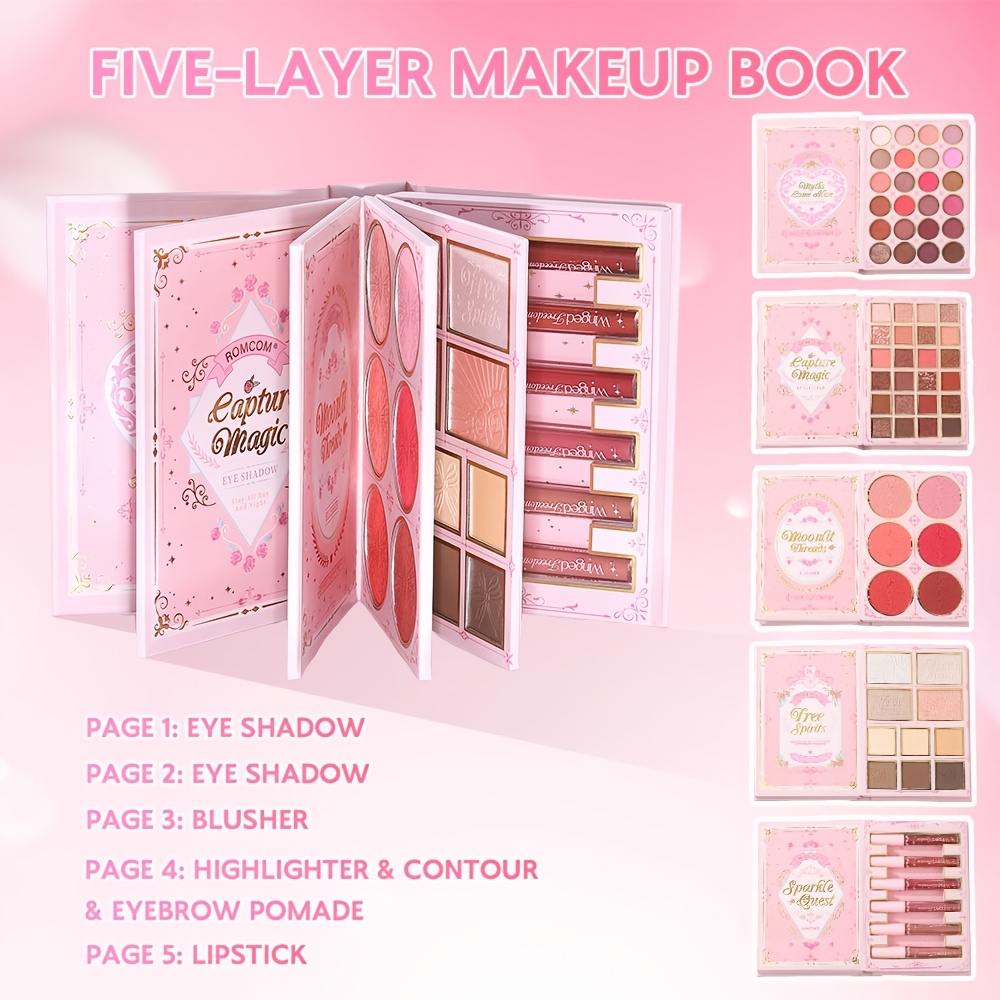 70 color multi functional book palette makeup set featuring matte highlighter     brown   suitable for daily use parties and   as an      
