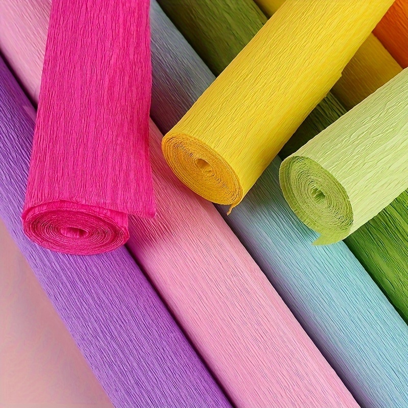 

Premium Crepe Paper Roll For Diy Flower Crafting - Assorted Colors, Thickened For Hand-kneaded Roses & , Ideal For Wedding Decor &