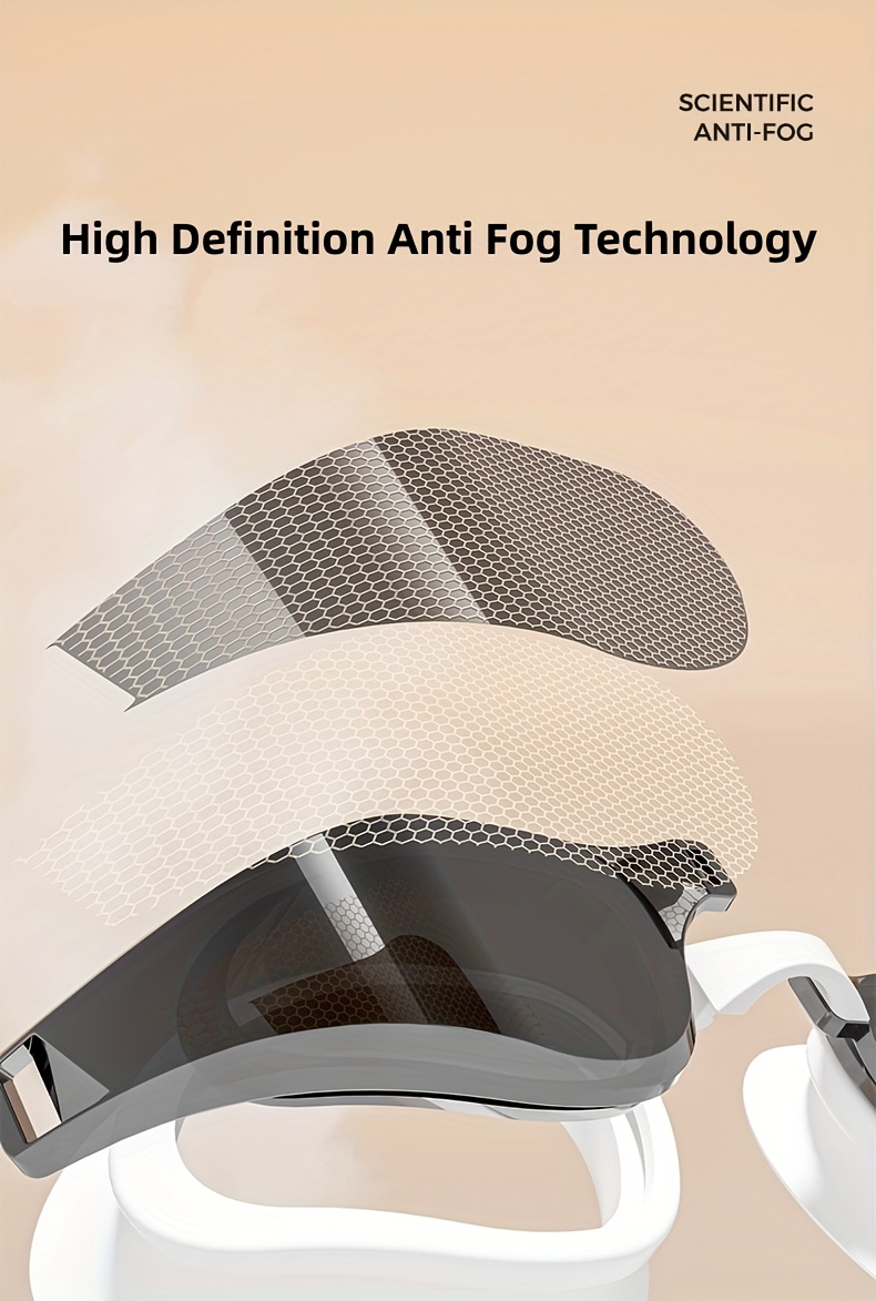 1pc of Adult Electroplated Swimming Goggles with High-definition Anti-fog and Ultra-wide-angle Vision Design