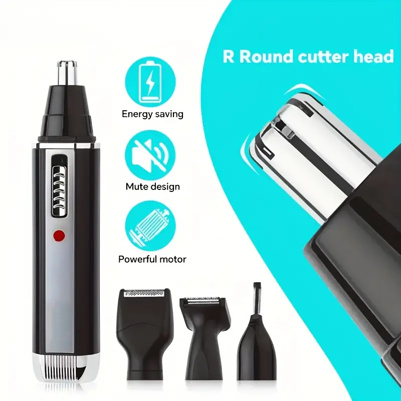 4 in 1 mens grooming kit with nose ear eyebrow and mustache trimmer rechargeable multi purpose hair removal eyebrow shaper mustache styler personal electric shaver usb charging durable easy clean gifts for men fathers day gift Product details 4