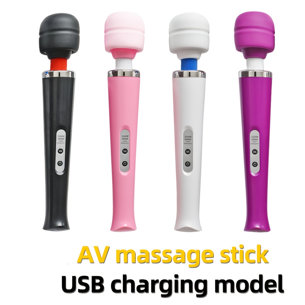 Direct Insertion Of Ultra Large AV Vibrator With Ten Frequency Vibration Band, Ultra Long Charging Cable, G-point Stimulation, Soft Silicone, Skin Friendly, Female Lesbian Sex Toy Products