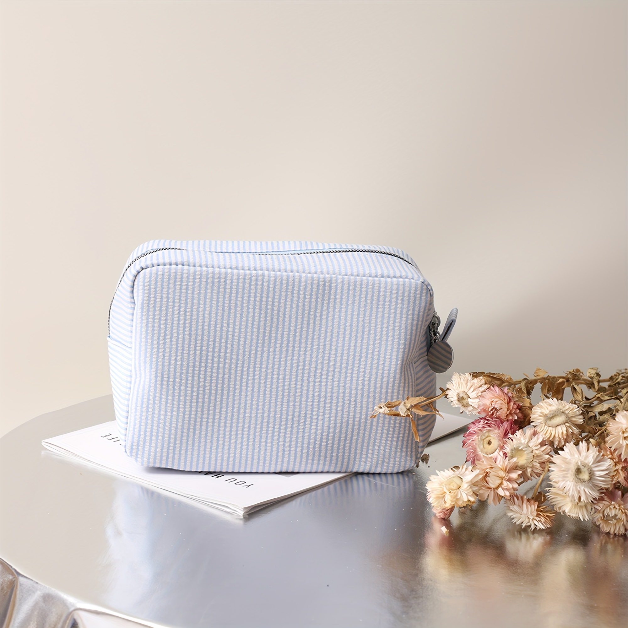 TEMU Personalized Embroidered Makeup Bag Cosmetic Bag Personalized Makeup, Bridesmaid Gift Bag, Christmas Gift, Gift For Her, Travel Makeup